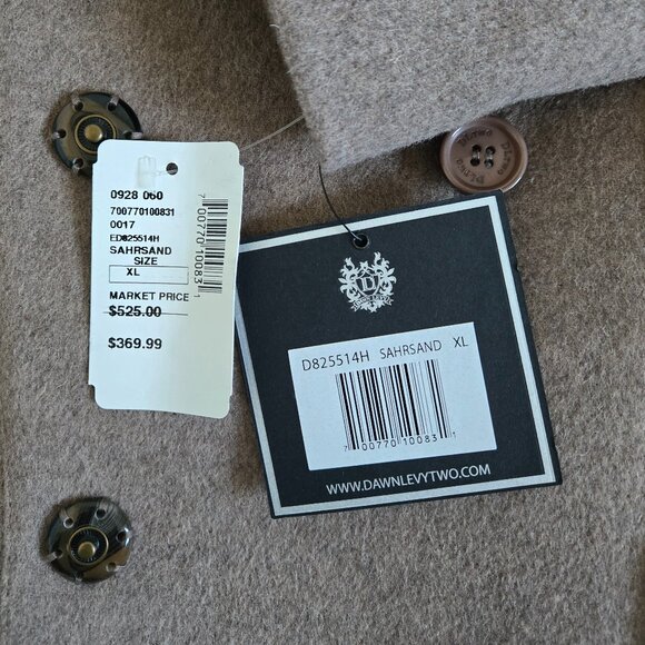 DAWN LEVY Lila two- tone colorblock wool blend coat - Picture 9 of 14